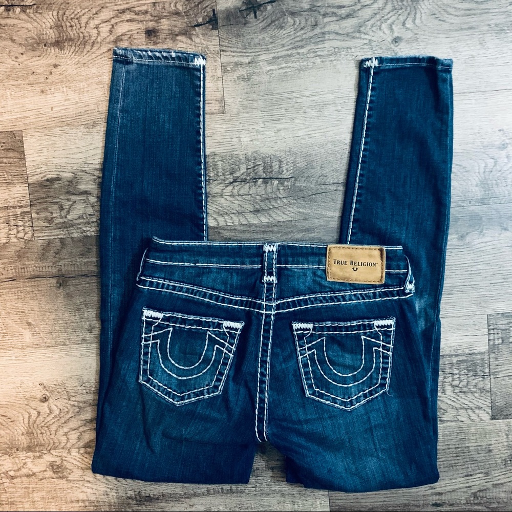 True Religion Halle Mid Rise Super Skinny Jeans 26